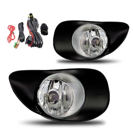 Winjet Fog Lights - Clear - Wiring Kit Included CFWJ-0073-C
